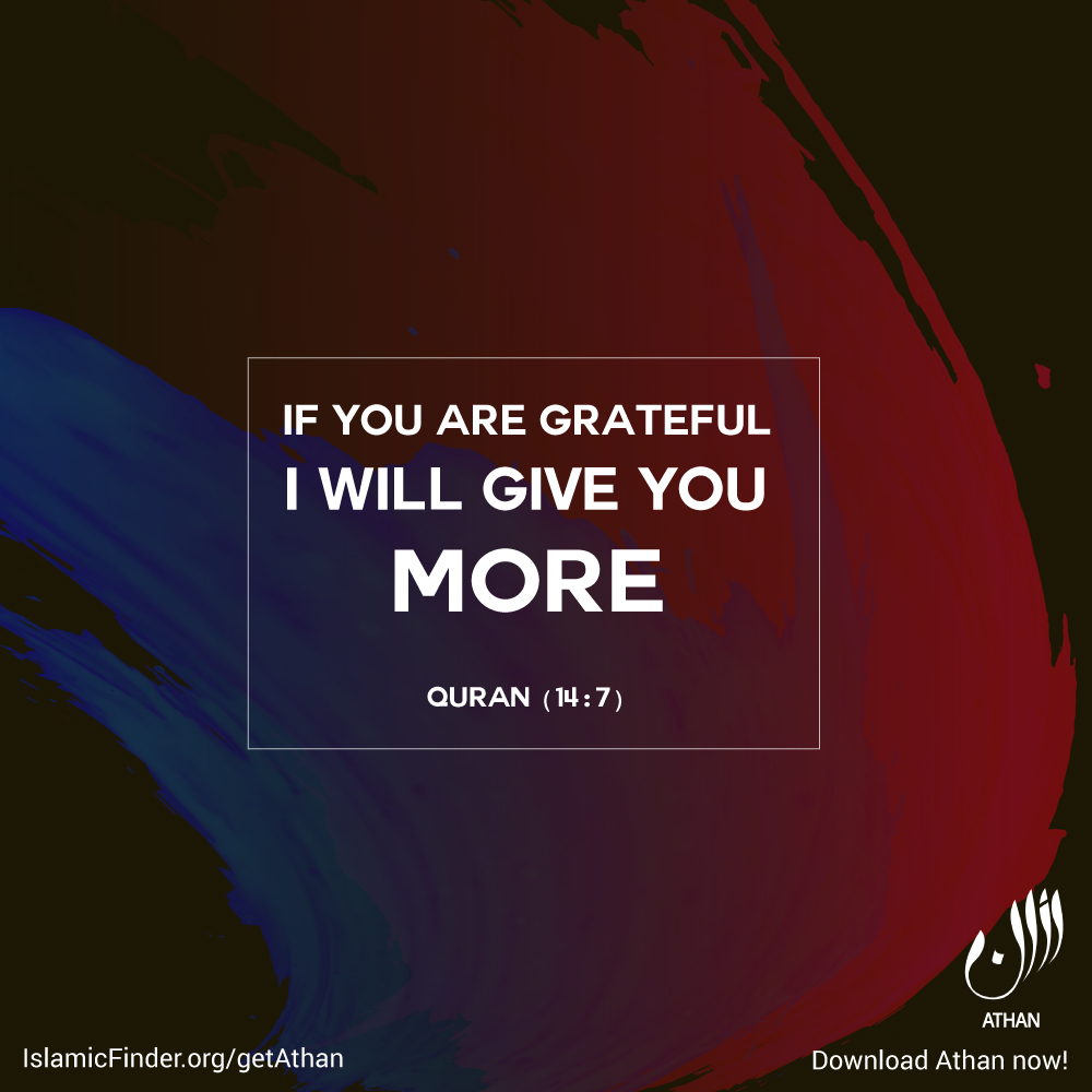 Be grateful to Allah