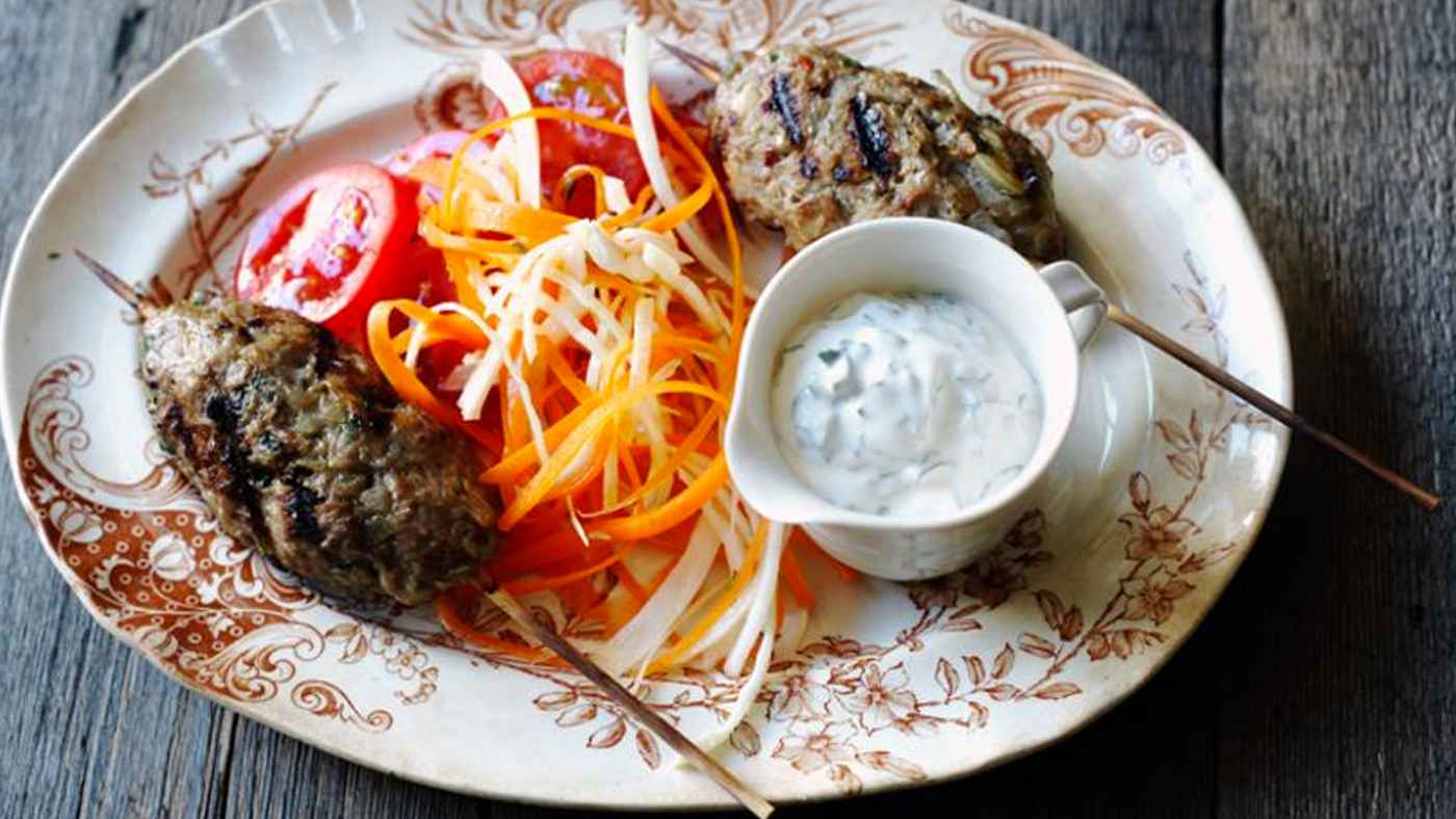 Turkish Kofta Kebabs with Minted Yoghurt IslamicFinder